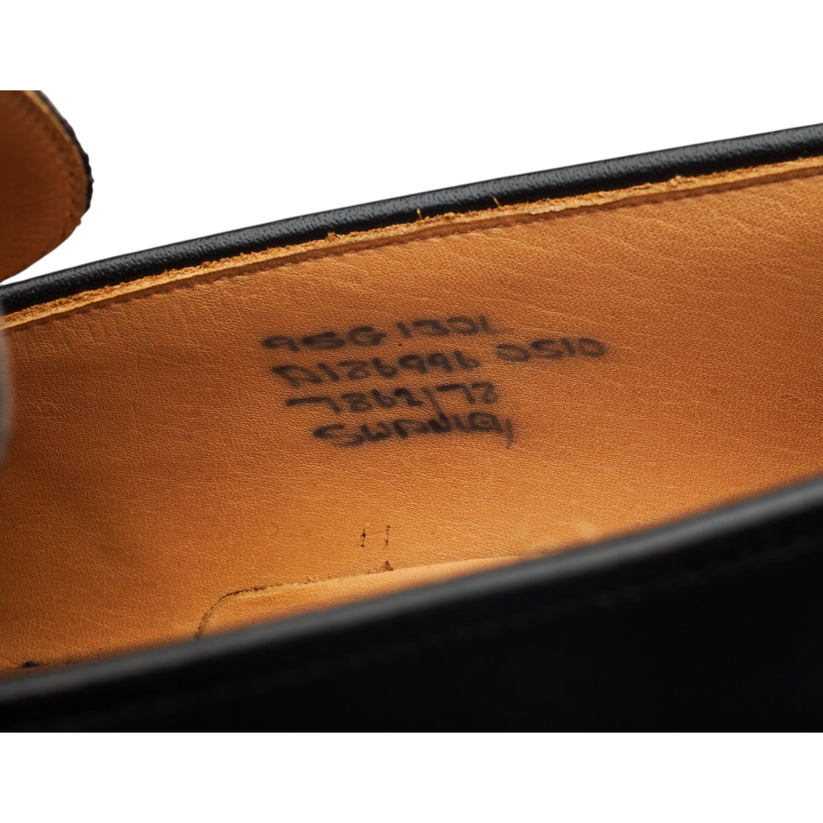 'Swanley' Black Leather Split Toe Loafers UK 9.5 G