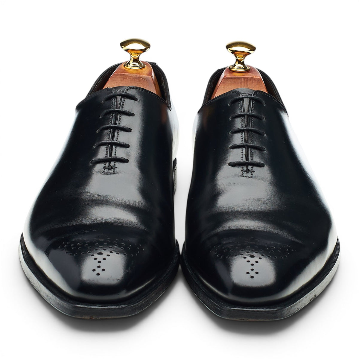'Weymouth 2' Black Leather Wholecut Oxford UK 9 E