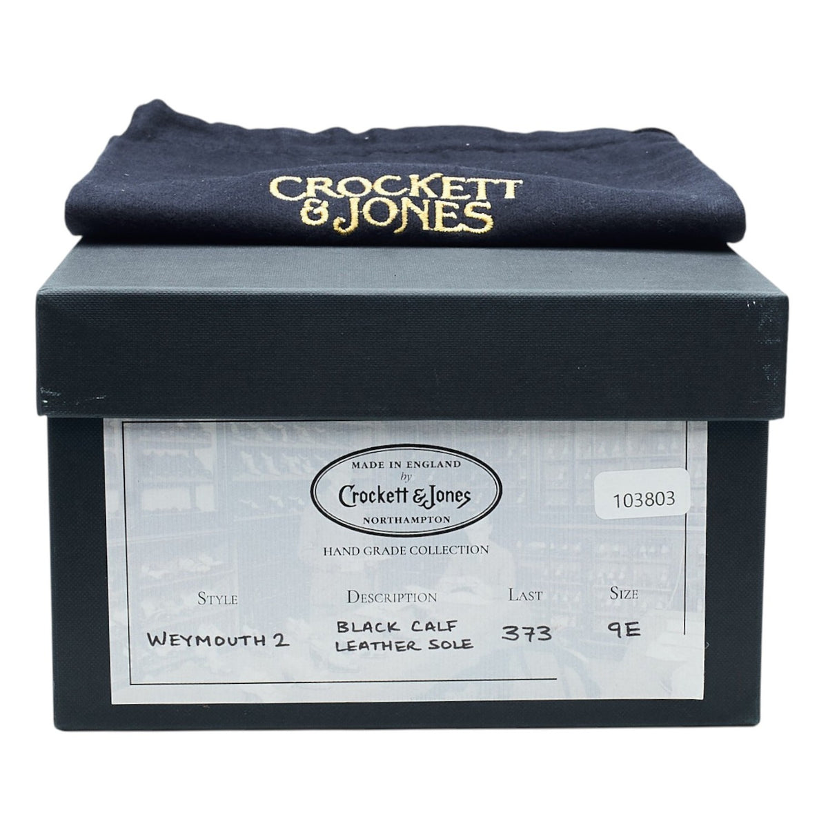 'Weymouth 2' Black Leather Wholecut Oxford UK 9 E
