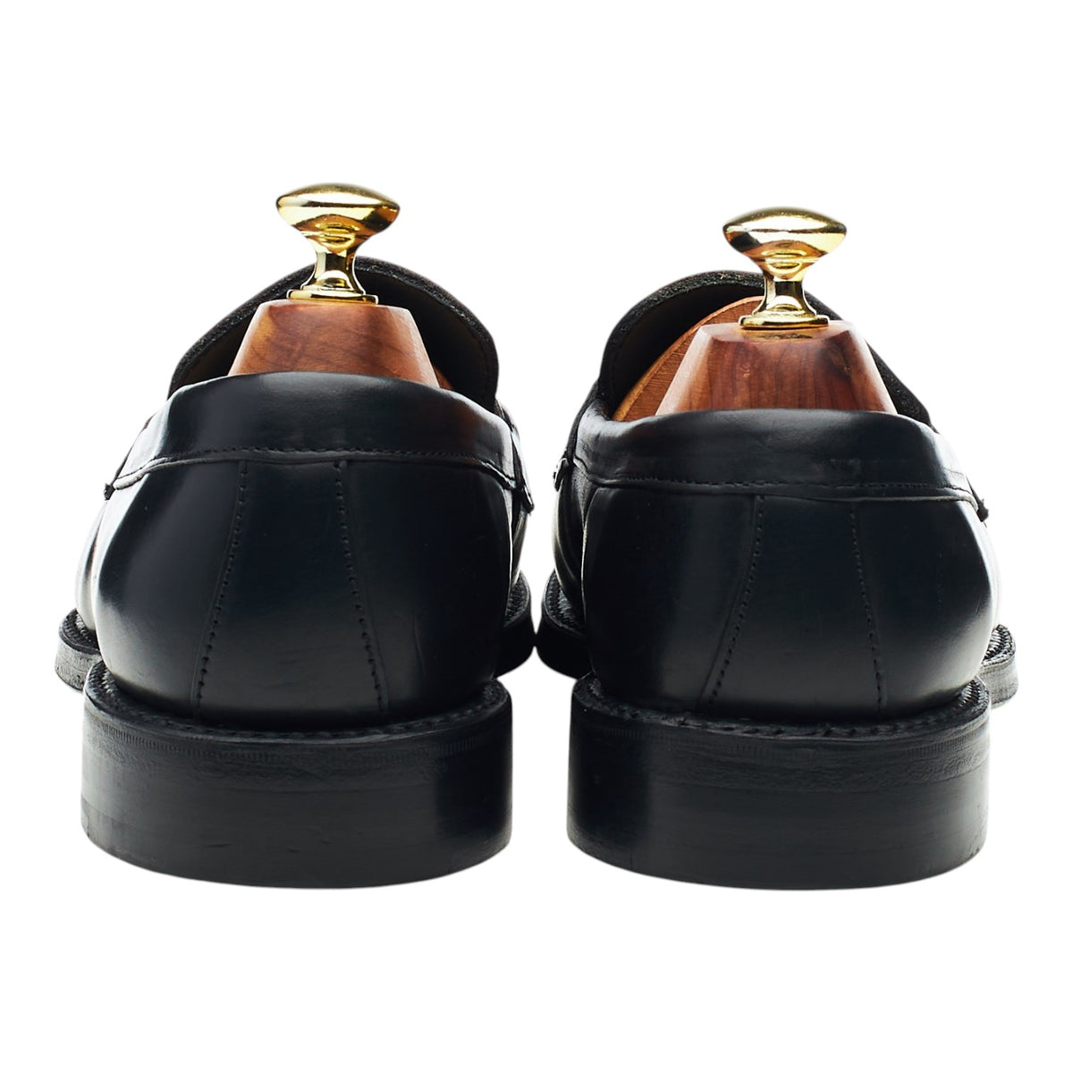 'Charles' Black Leather Loafers UK 7 F
