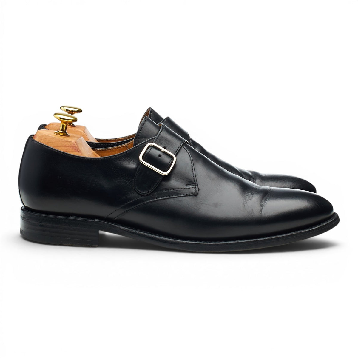 Black Leather Monk Strap UK 7.5