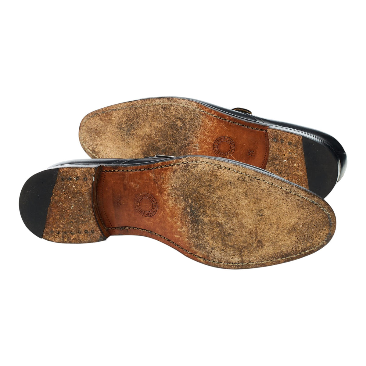 Black Leather Monk Strap UK 7.5