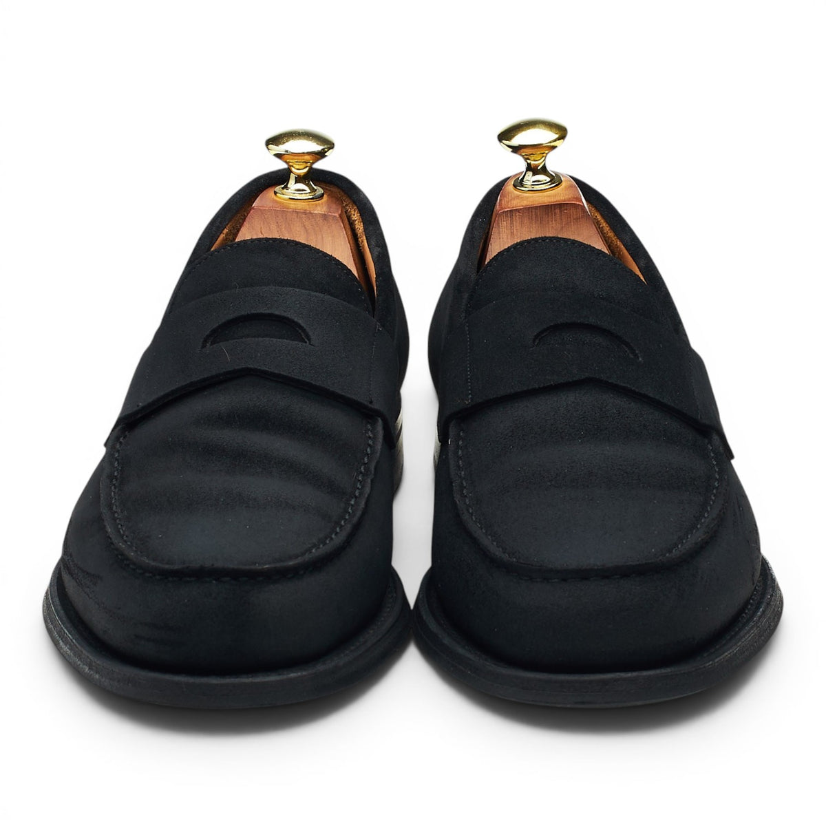 'Manby' Black Suede Loafers UK 8 F