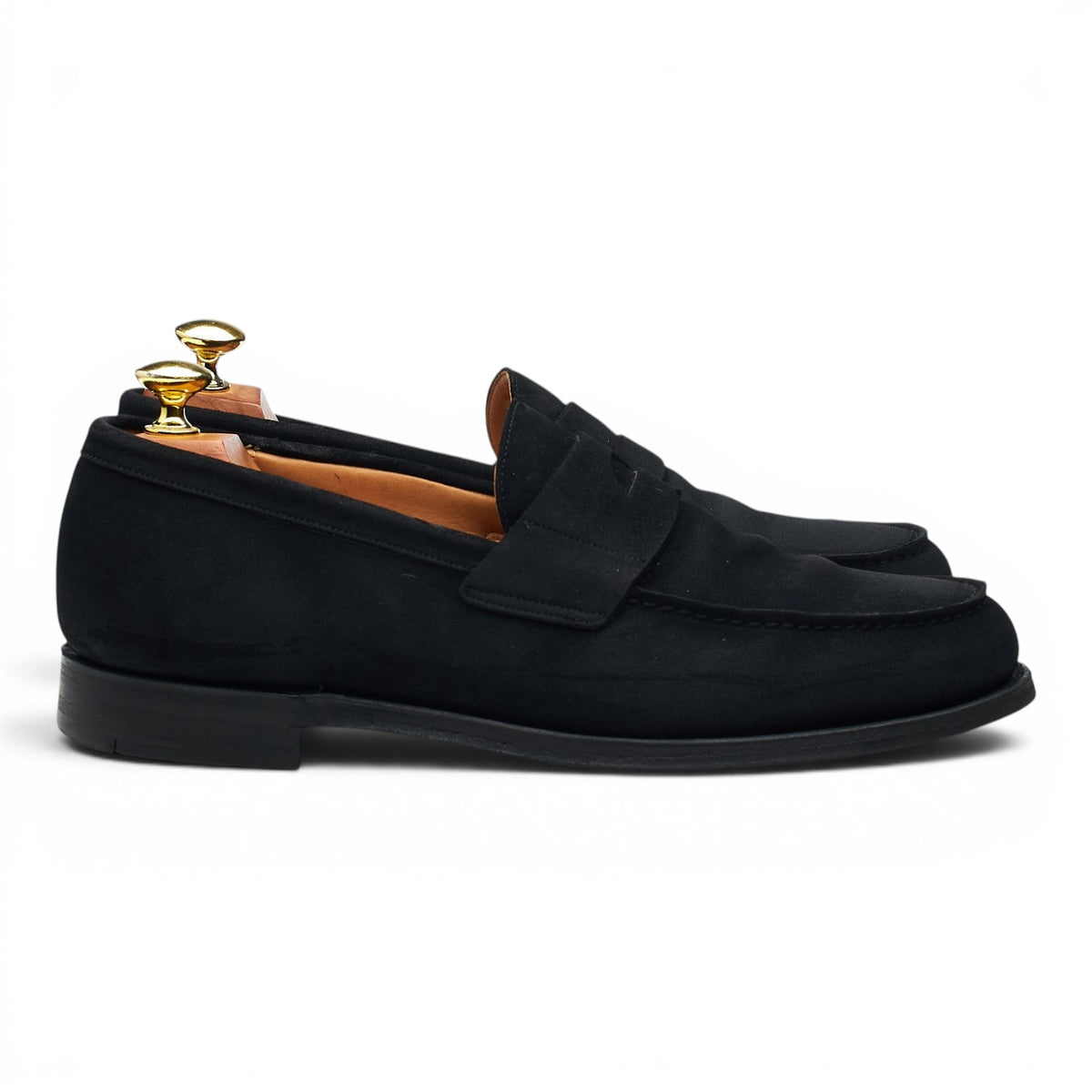 'Manby' Black Suede Loafers UK 8 F