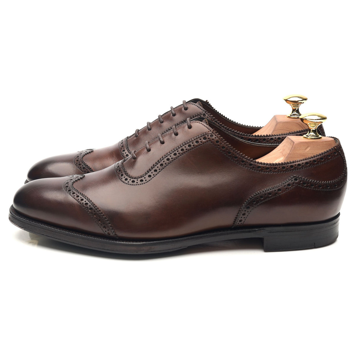 &#39;Southwold&#39; Dark Brown Leather Oxford Brogues UK 8 E