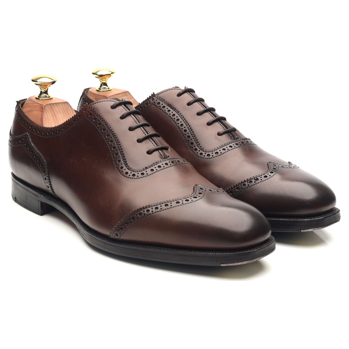 &#39;Southwold&#39; Dark Brown Leather Oxford Brogues UK 8 E