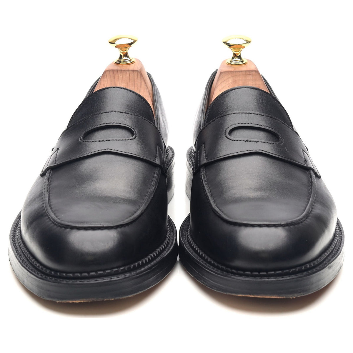 &#39;Lopez&#39; Black Leather Loafers UK 7.5 E
