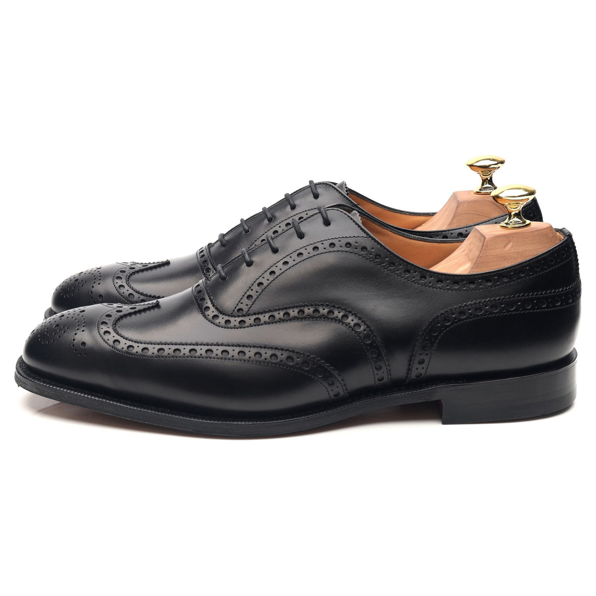 &#39;Chetwynd&#39; Black Leather Brogues UK 8 F