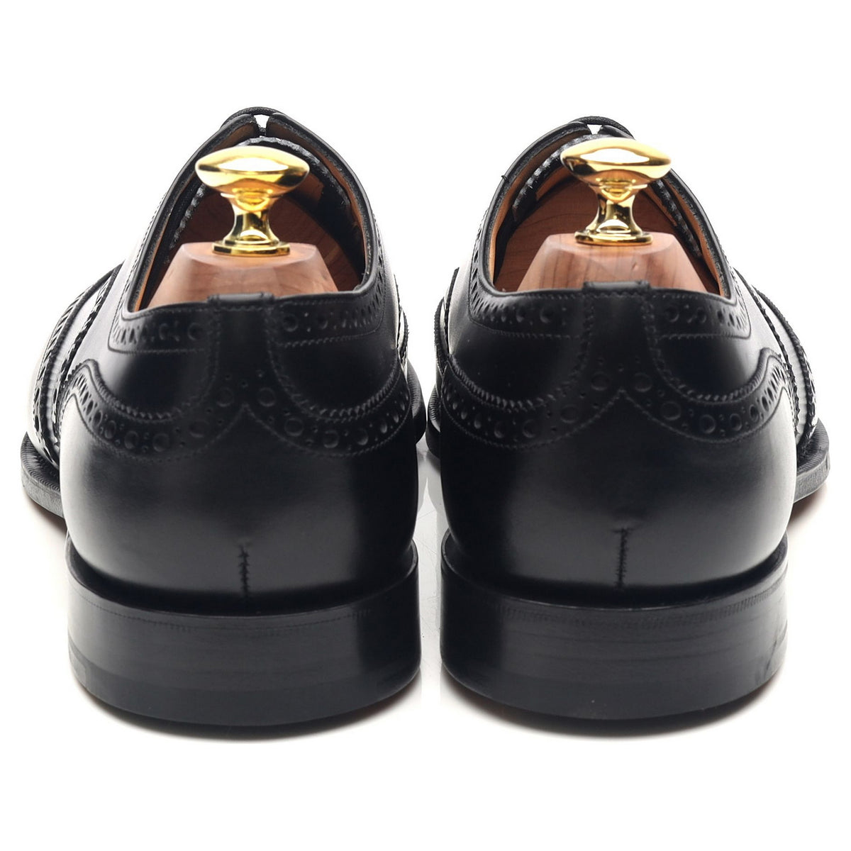 &#39;Chetwynd&#39; Black Leather Brogues UK 8 F