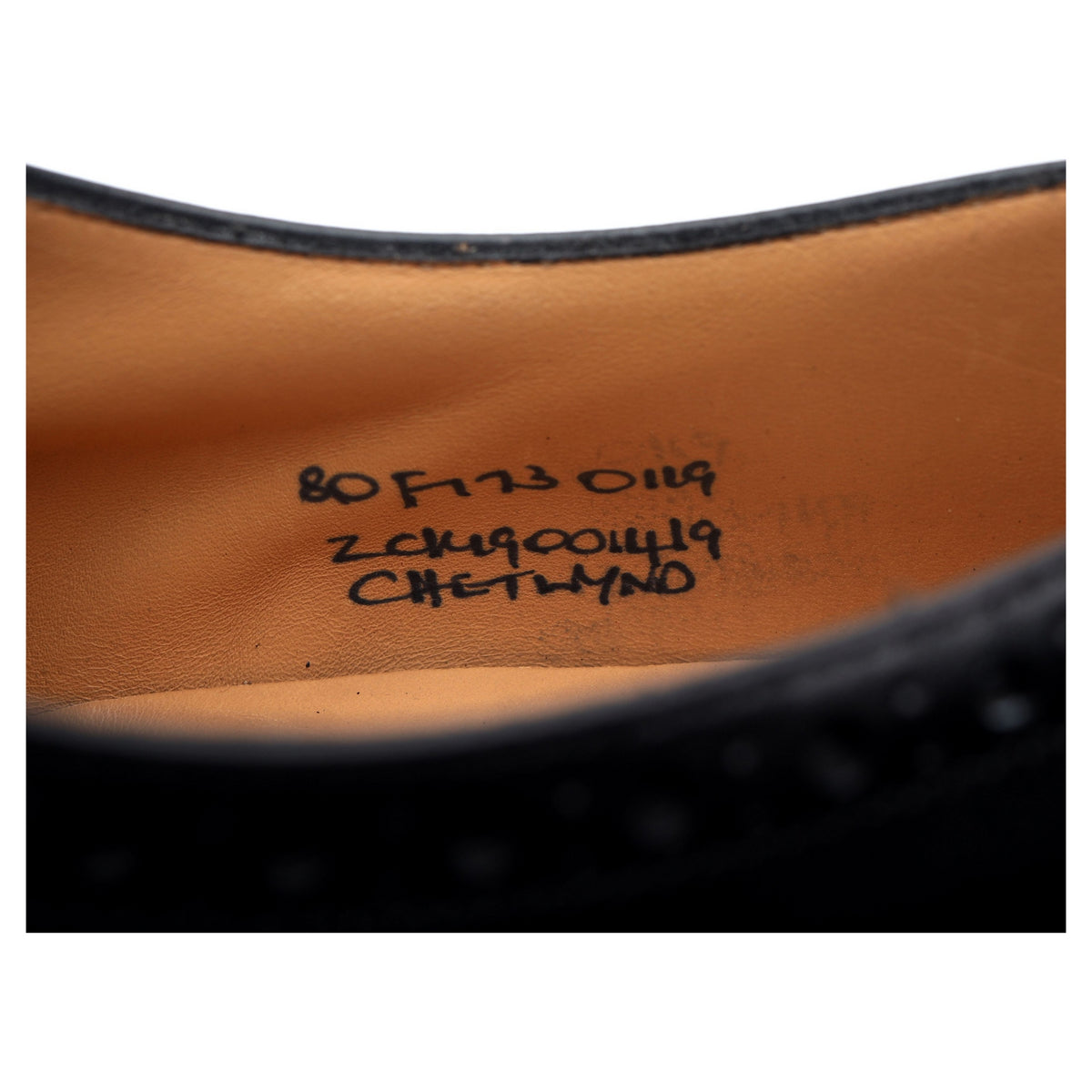 &#39;Chetwynd&#39; Black Leather Brogues UK 8 F