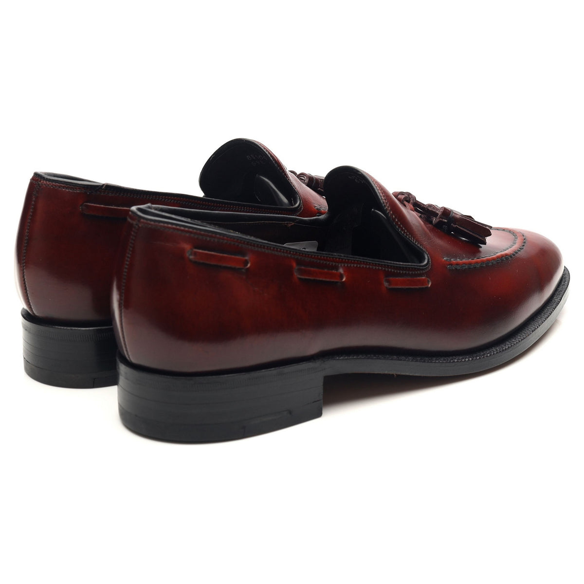 Oxblood Leather Tassel Loafers UK 7 E