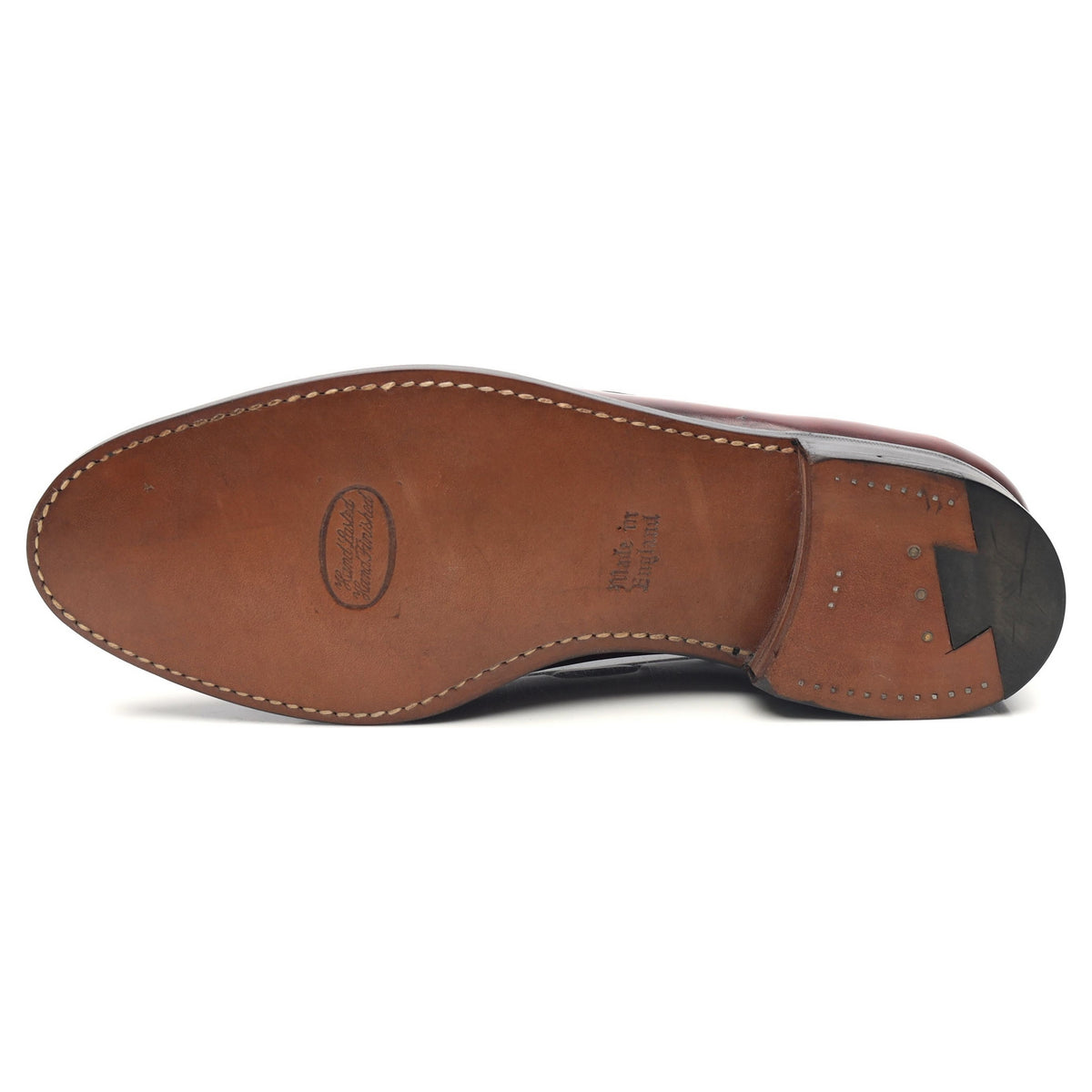 Oxblood Leather Tassel Loafers UK 7 E