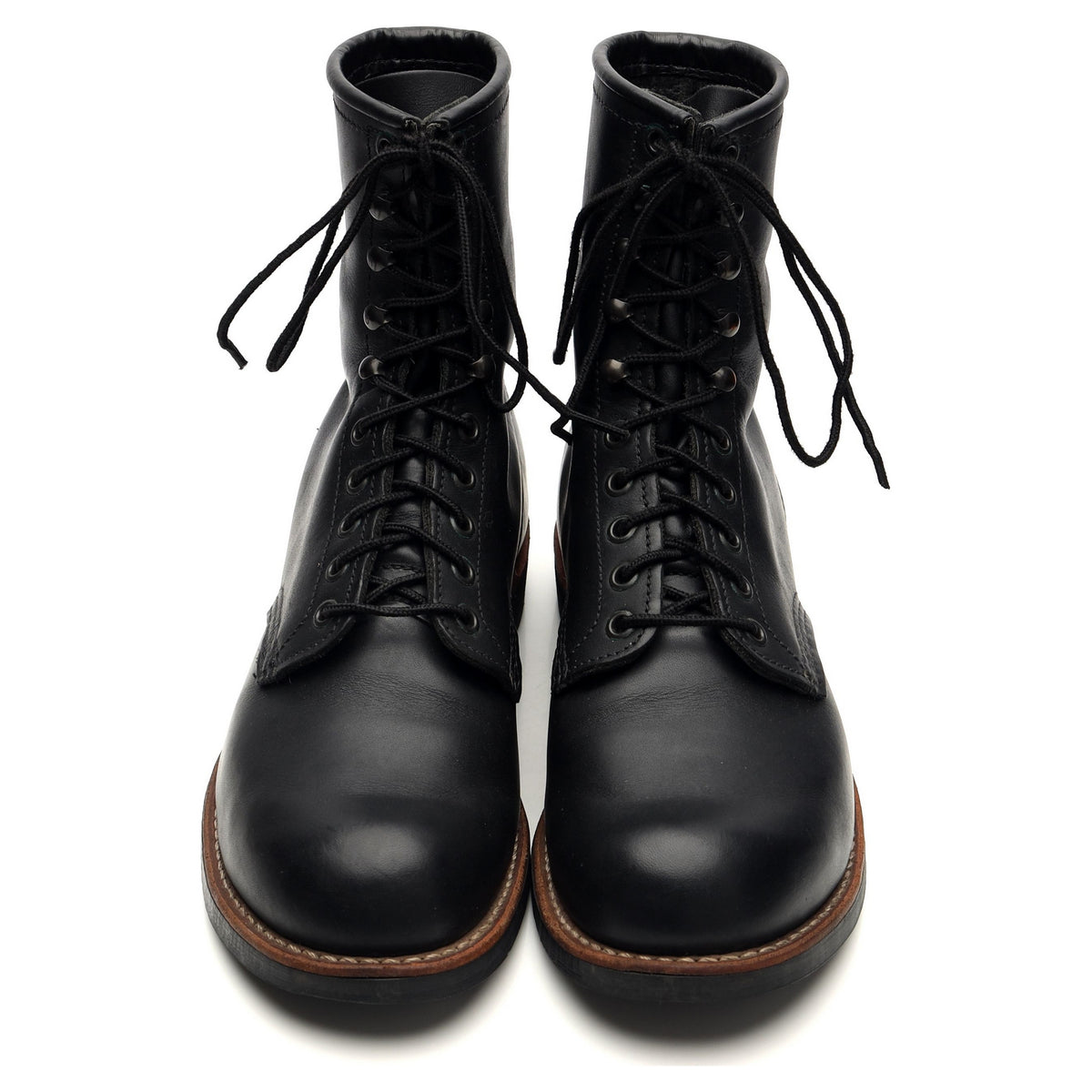 &#39;Harvester 2944&#39; Black Leather Moc Toe Boots UK 8 US 9 D
