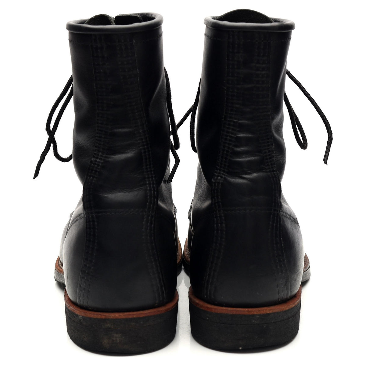 &#39;Harvester 2944&#39; Black Leather Moc Toe Boots UK 8 US 9 D