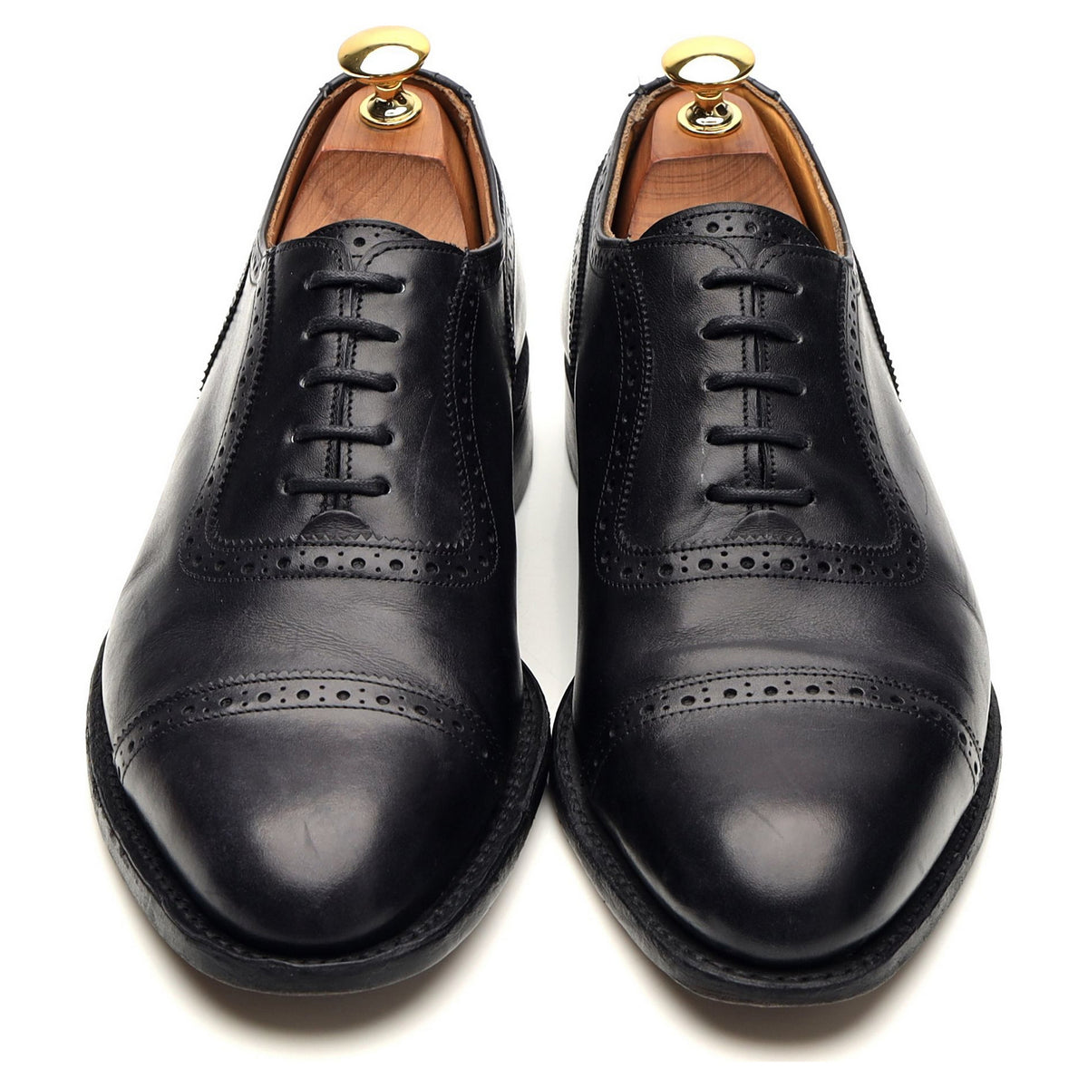 &#39;Trenton&#39; Black Museum Leather Oxford UK 6.5