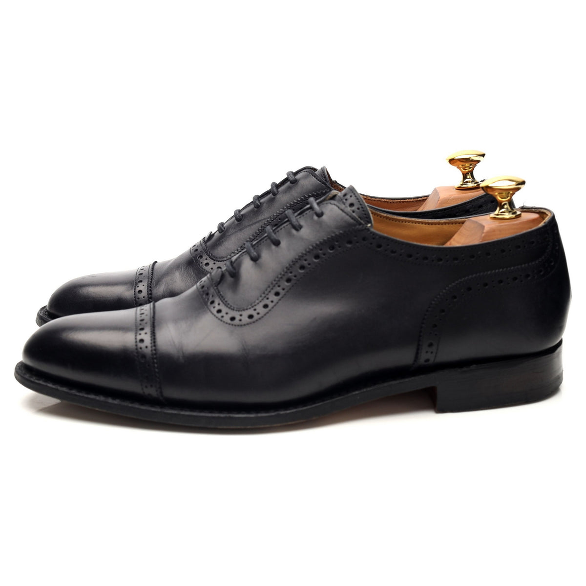 &#39;Trenton&#39; Black Museum Leather Oxford UK 6.5