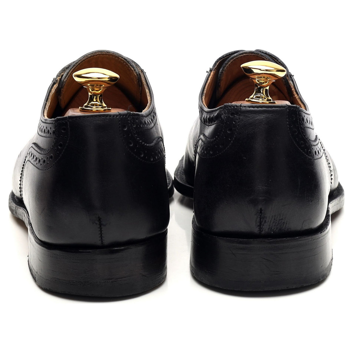 &#39;Trenton&#39; Black Museum Leather Oxford UK 6.5