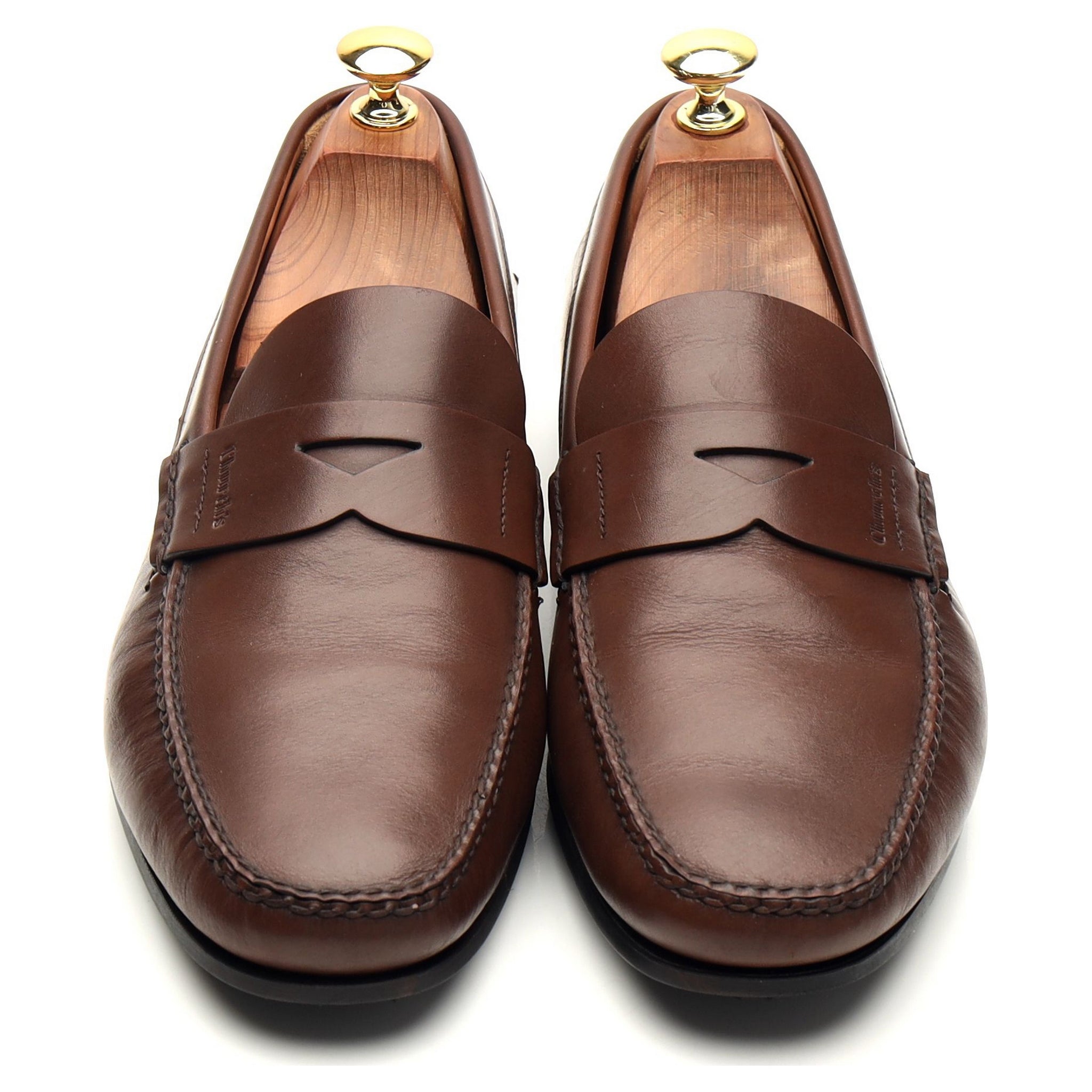 カール」ブラウンレザーローファー UK 7.5 - Abbot's Shoes