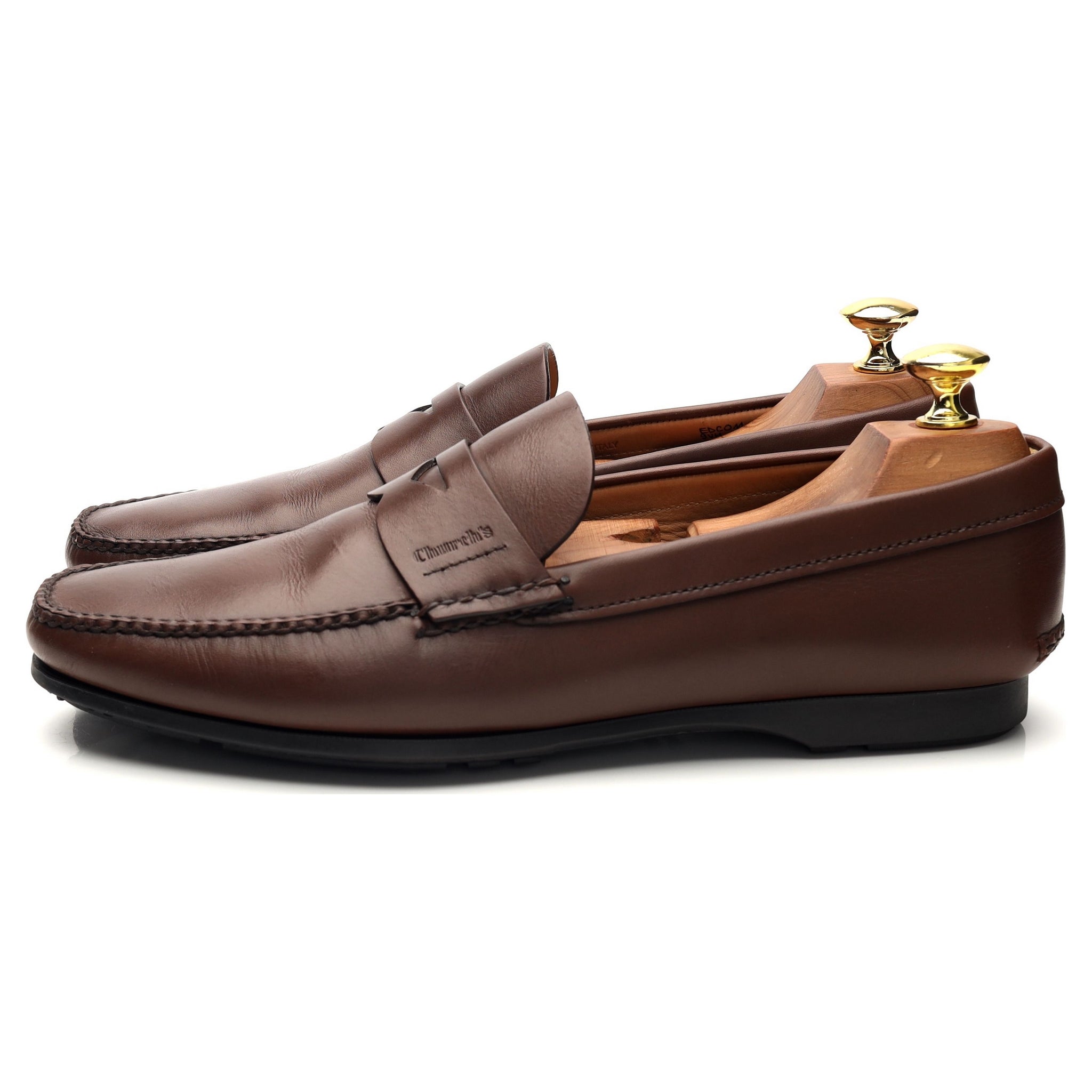 カール」ブラウンレザーローファー UK 7.5 - Abbot's Shoes