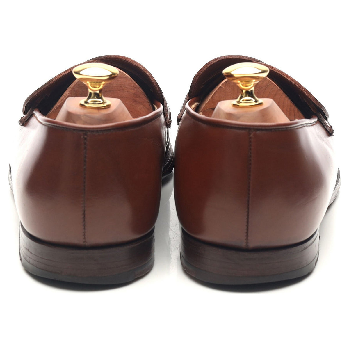 New &amp; Lingwood Brown Leather Butterfly Loafers UK 9.5 E