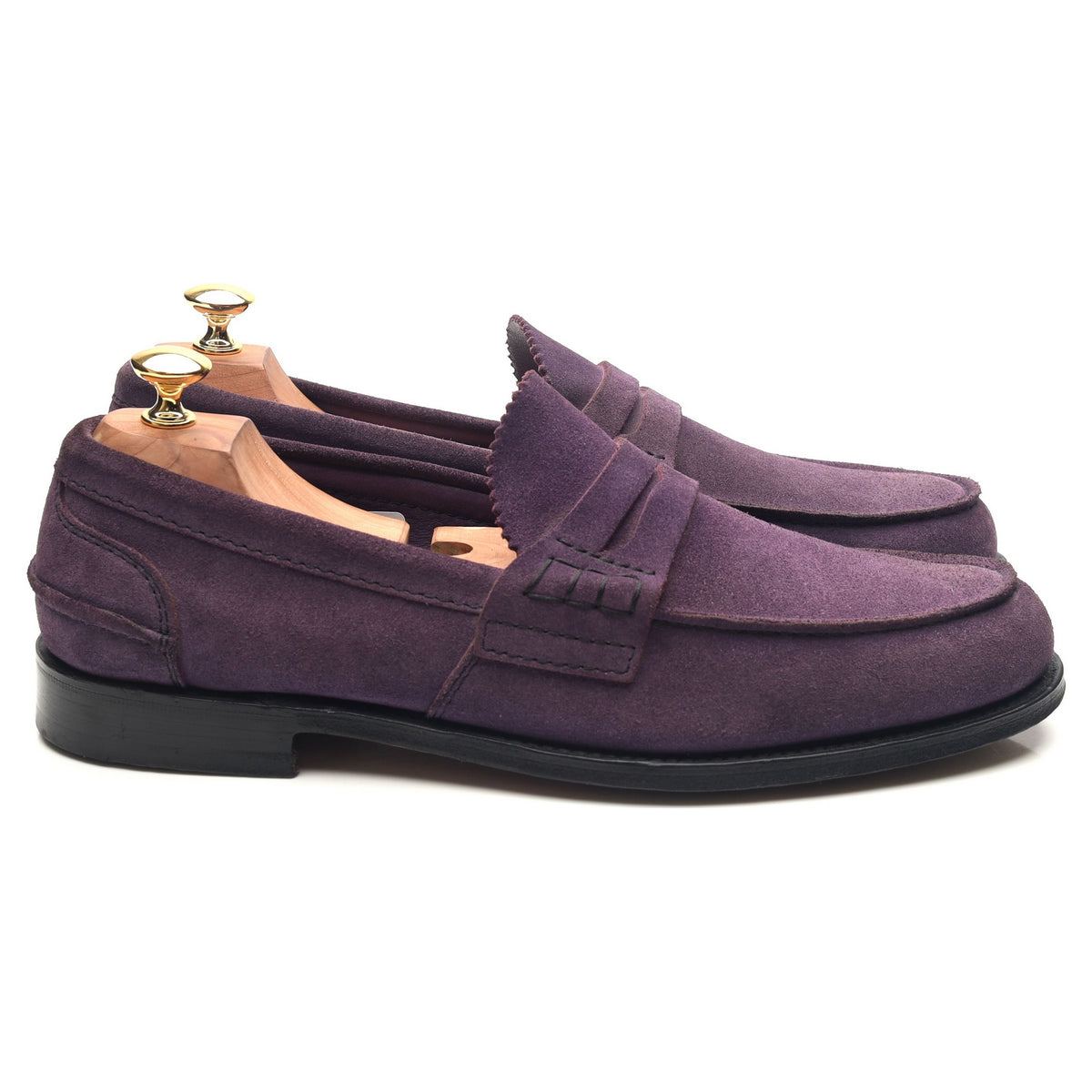 &#39;Pembrey&#39; Purple Suede Loafers UK 10 F