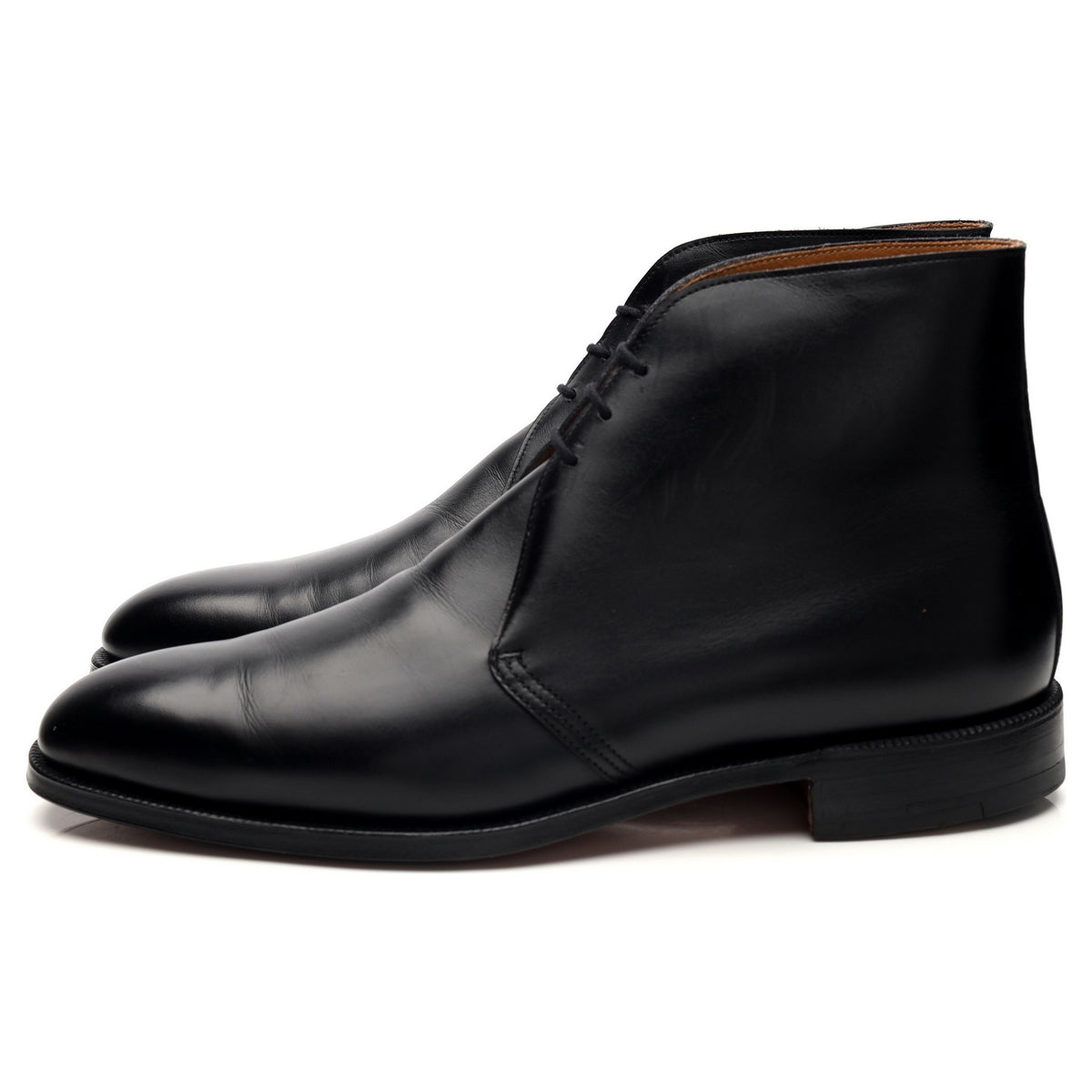 Ralph Lauren Black Leather Chukka Boots UK 9 US 10 D