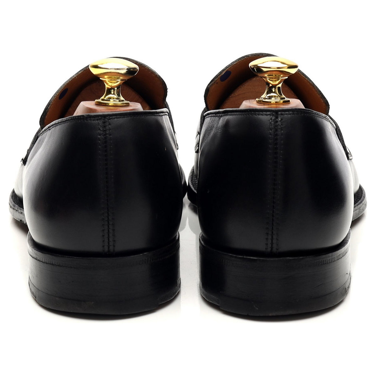 &#39;Hertford&#39; Black Leather Loafers UK 9 F