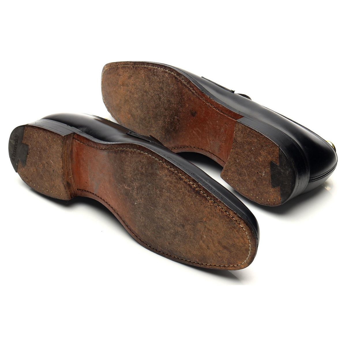 &#39;Hertford&#39; Black Leather Loafers UK 9 F