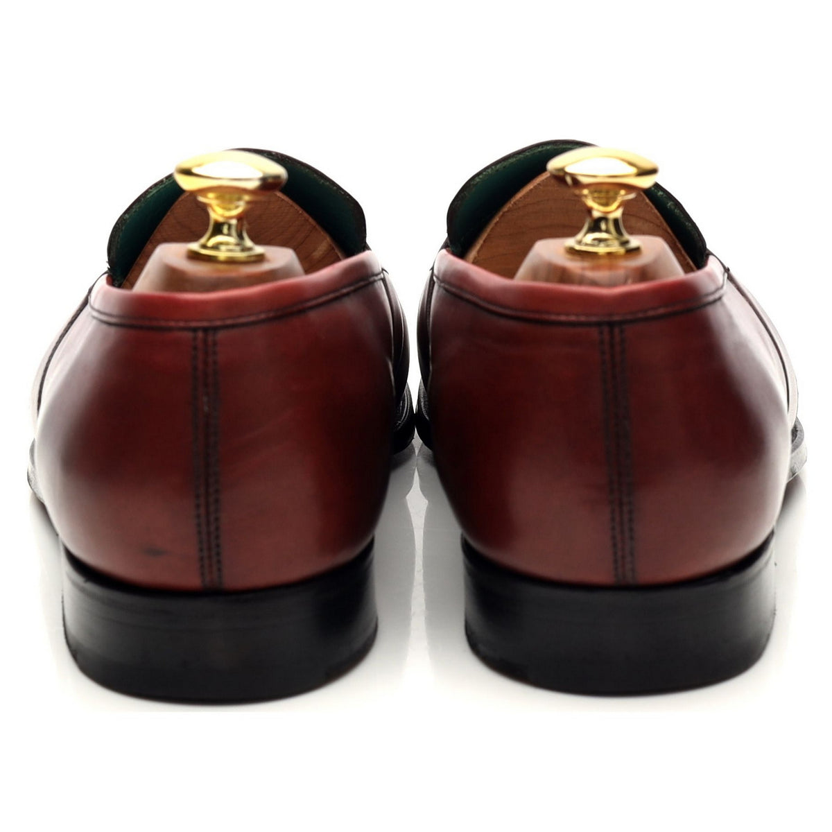&#39;Buckingham&#39; Burgundy Leather Loafers UK 8.5 E