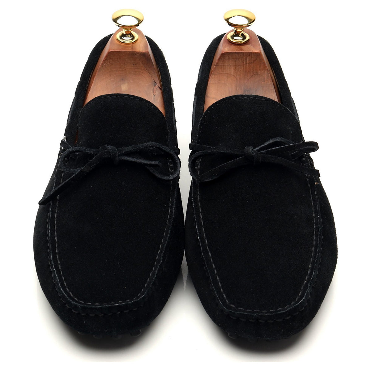 Gommino Black Suede Driving Loafers UK 9