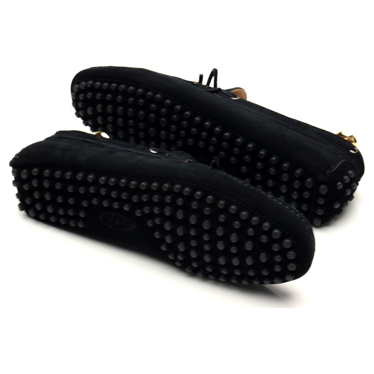 Gommino Black Suede Driving Loafers UK 9