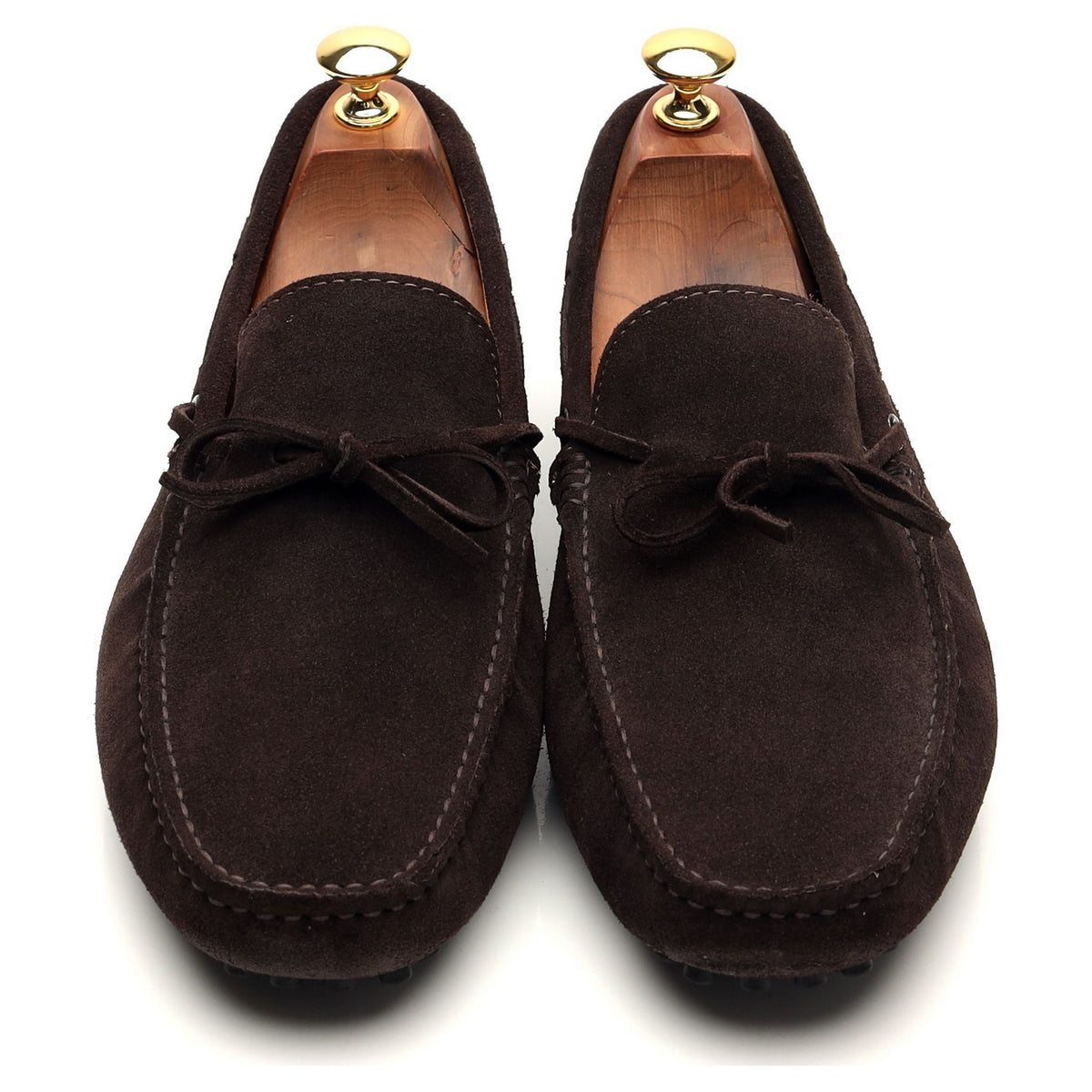 Gommino Dark Brown Suede Driving Loafers UK 9