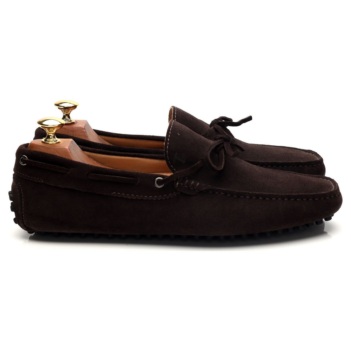 Gommino Dark Brown Suede Driving Loafers UK 9