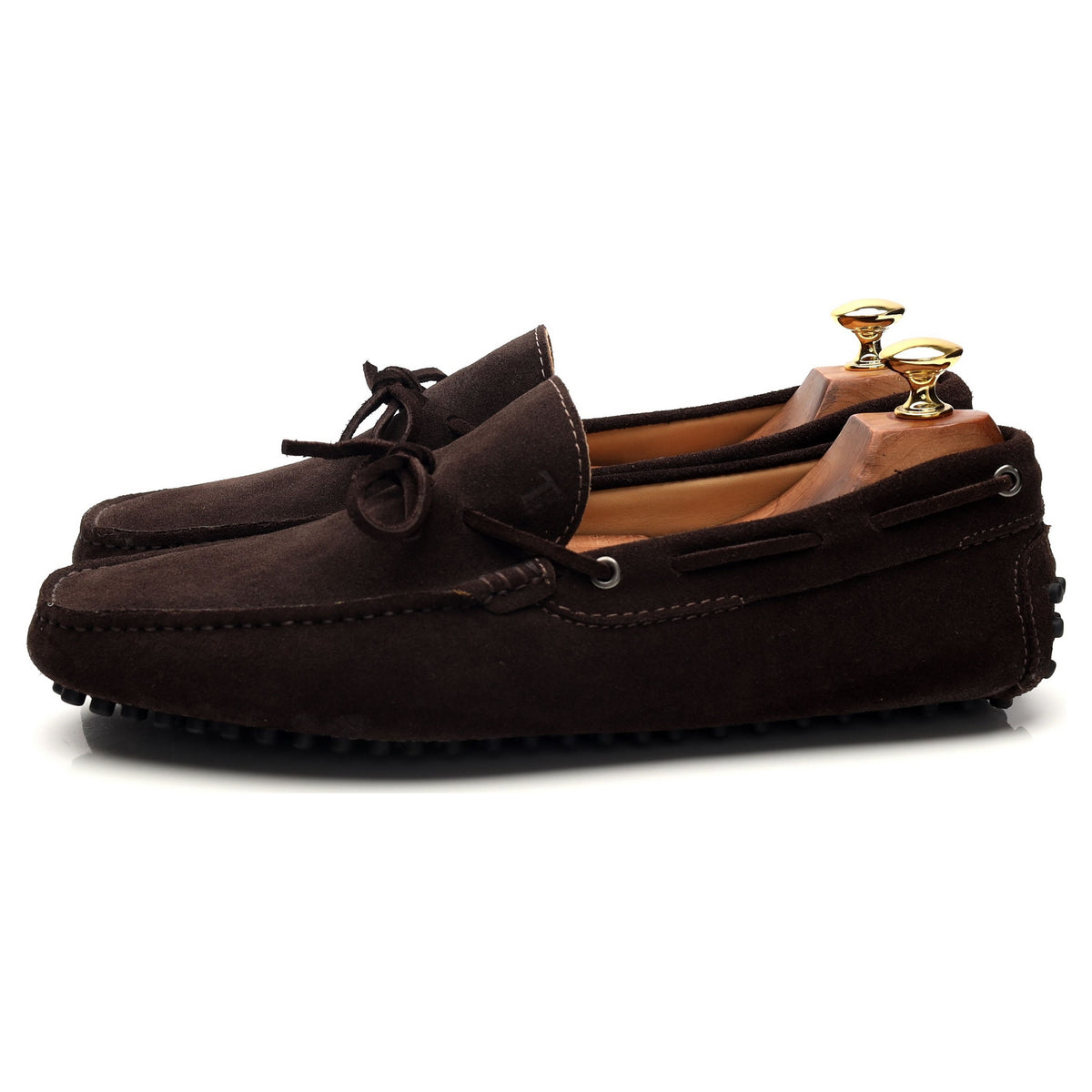 Gommino Dark Brown Suede Driving Loafers UK 9