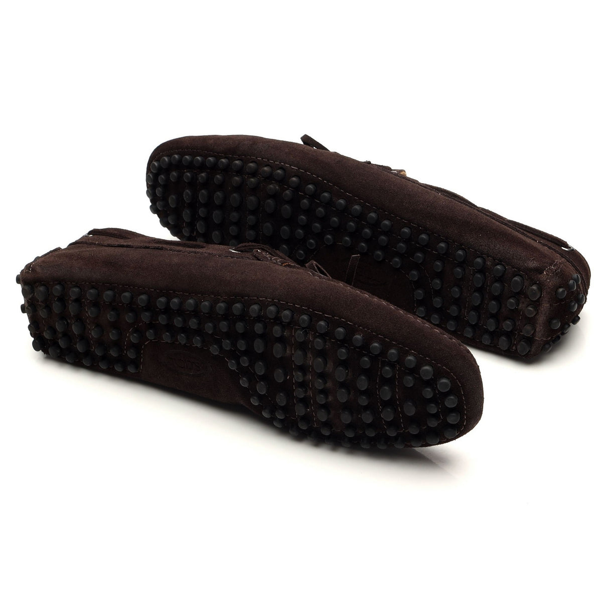 Gommino Dark Brown Suede Driving Loafers UK 9