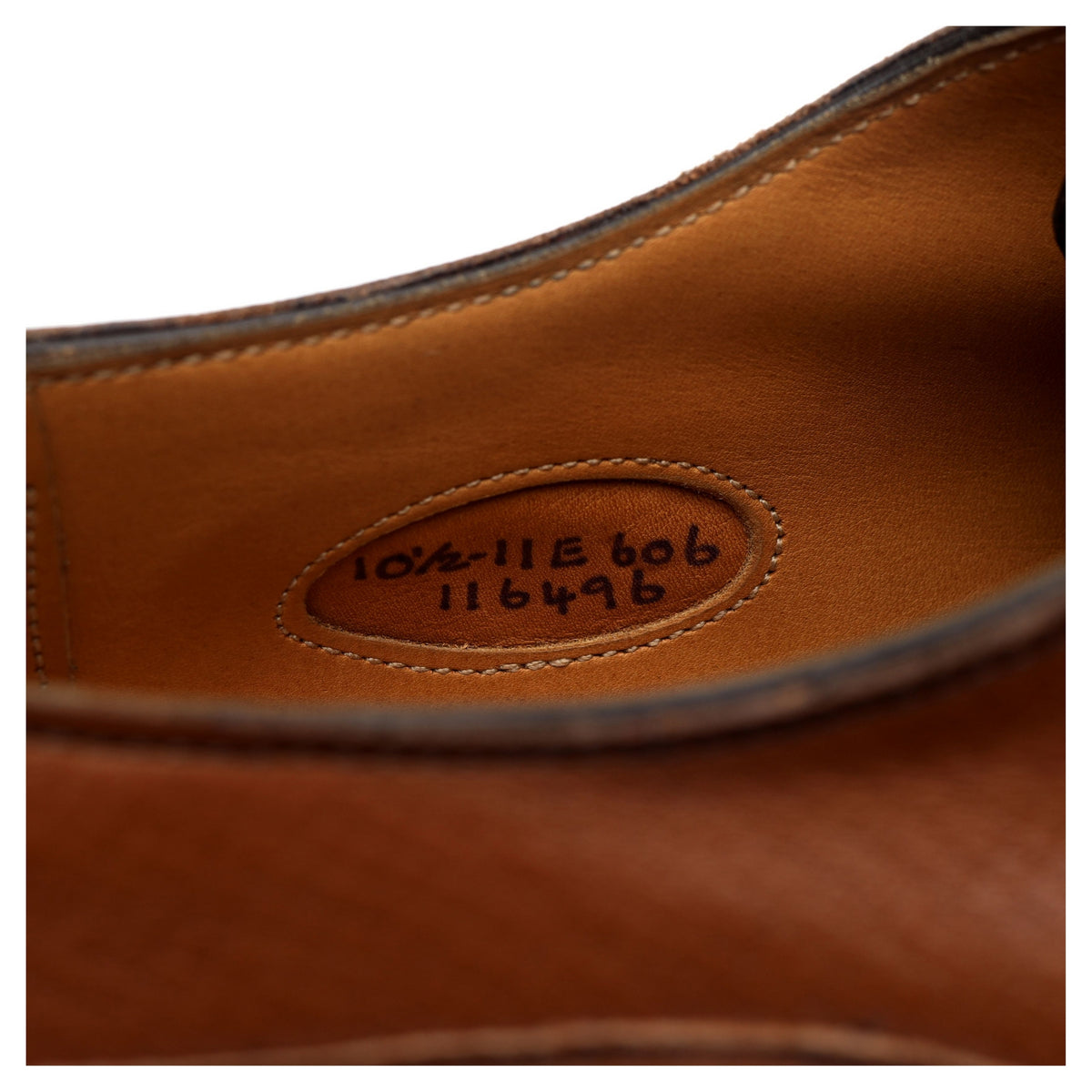 &#39;Dover&#39; Tan Brown Leather Split Toe Derby UK 10.5 E