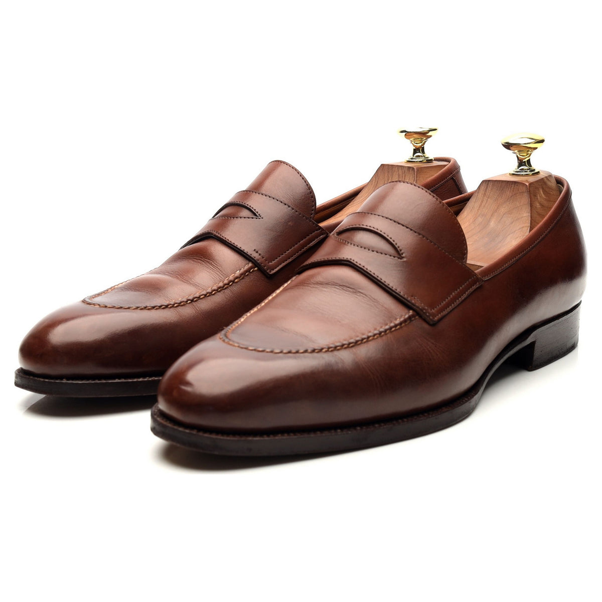 &#39;539&#39; Brown Leather Loafers UK 7.5 F