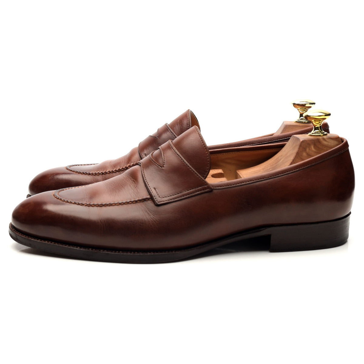 &#39;539&#39; Brown Leather Loafers UK 7.5 F