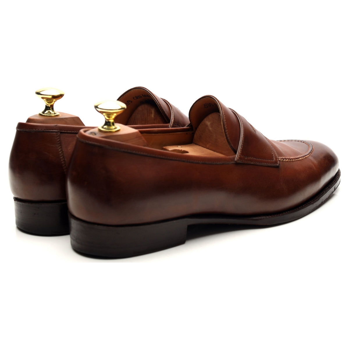 &#39;539&#39; Brown Leather Loafers UK 7.5 F