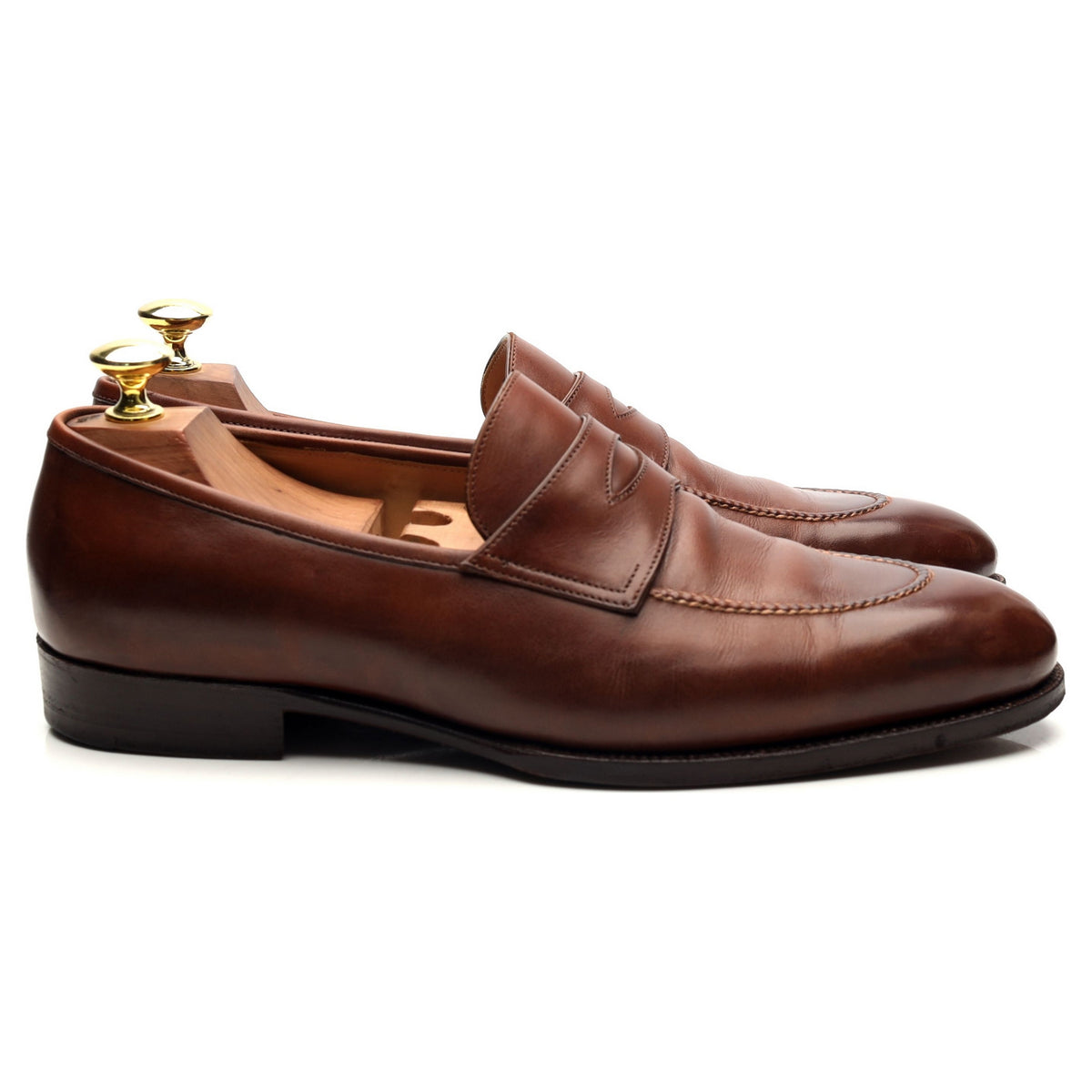 &#39;539&#39; Brown Leather Loafers UK 7.5 F