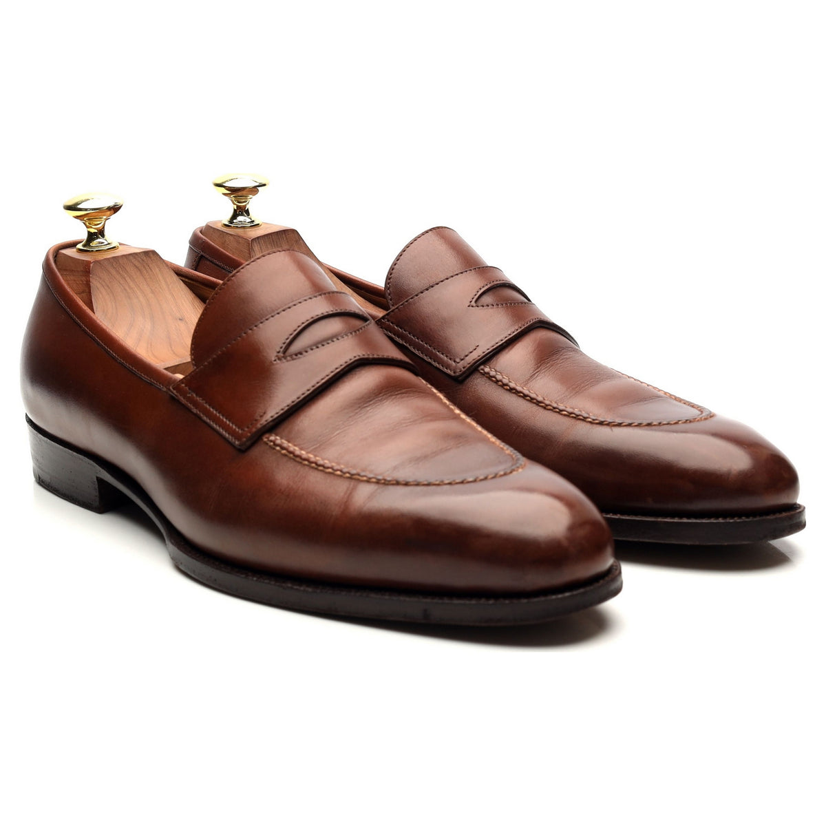 &#39;539&#39; Brown Leather Loafers UK 7.5 F