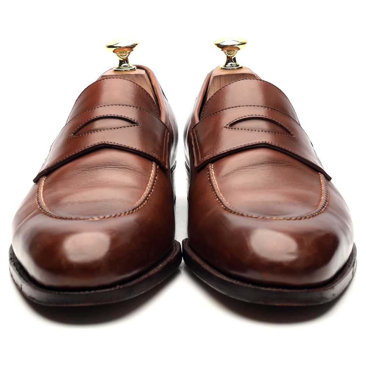 &#39;539&#39; Brown Leather Loafers UK 7.5 F