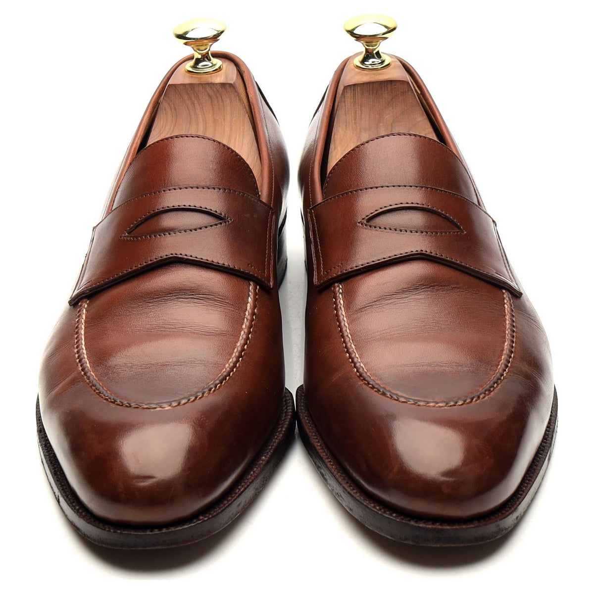 &#39;539&#39; Brown Leather Loafers UK 7.5 F