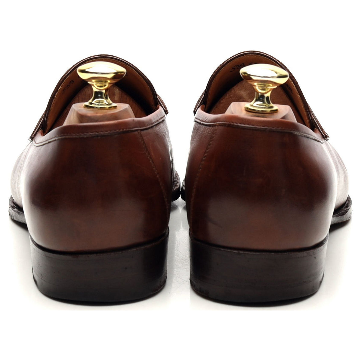 &#39;539&#39; Brown Leather Loafers UK 7.5 F