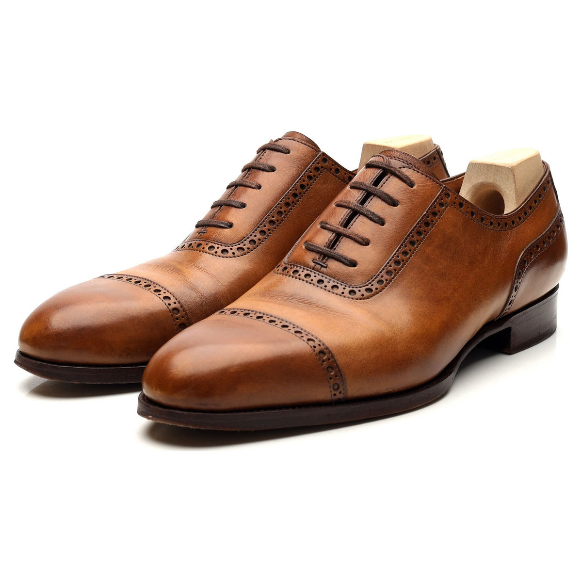 &#39;315&#39; Tan Brown Leather Semi Oxford 7 F