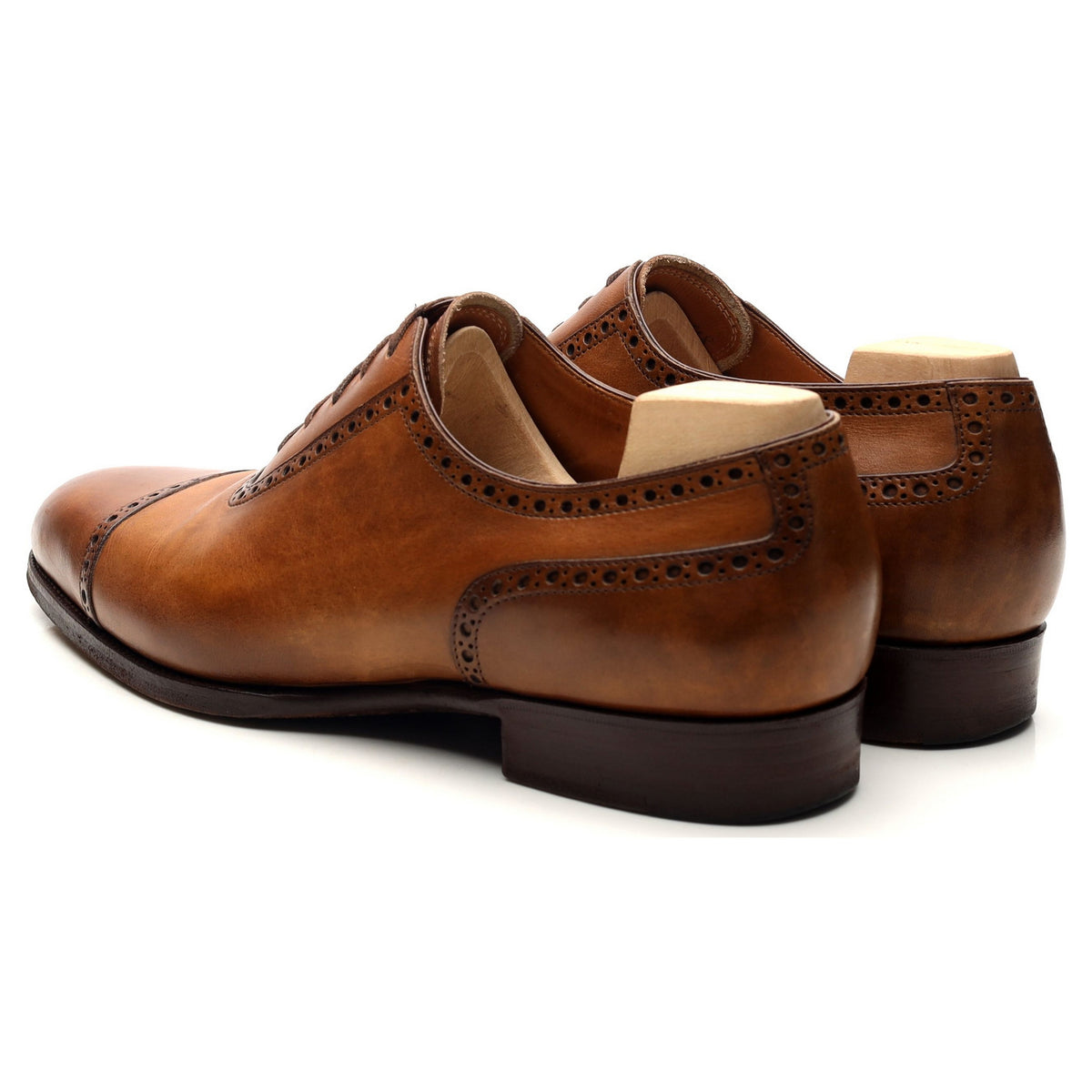 &#39;315&#39; Tan Brown Leather Semi Oxford 7 F