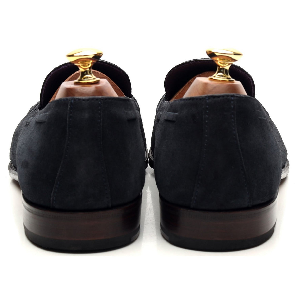 &#39;80215&#39; Navy Blue Suede Tassel Loafers UK 9.5