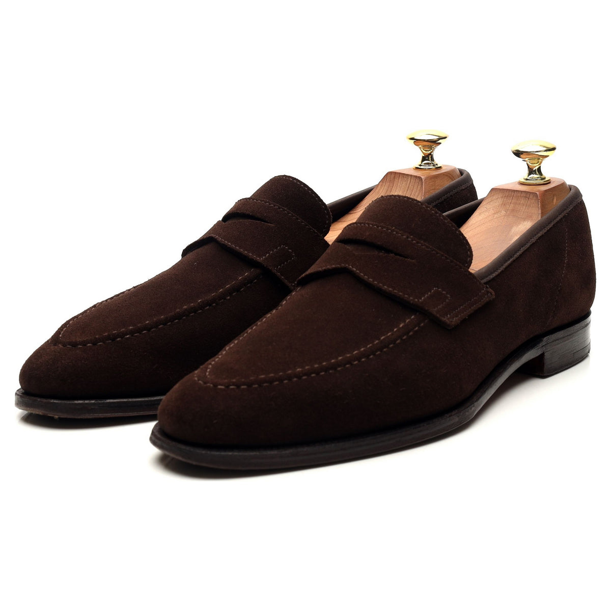 &#39;Teign&#39; Dark Brown Suede Loafers UK 7.5 E