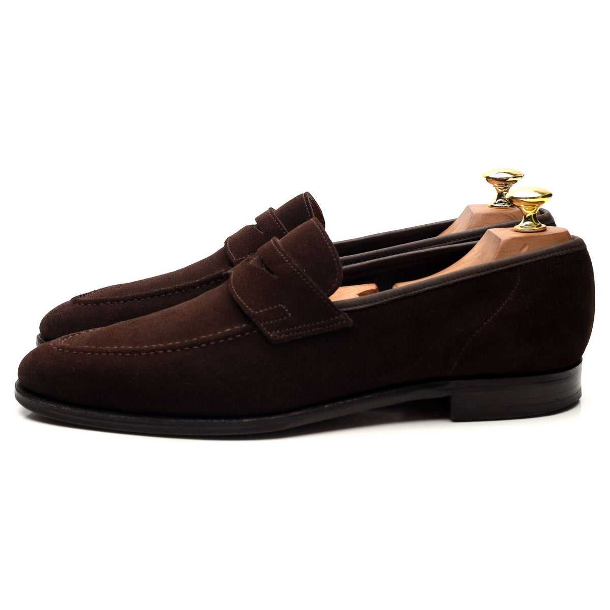 &#39;Teign&#39; Dark Brown Suede Loafers UK 7.5 E