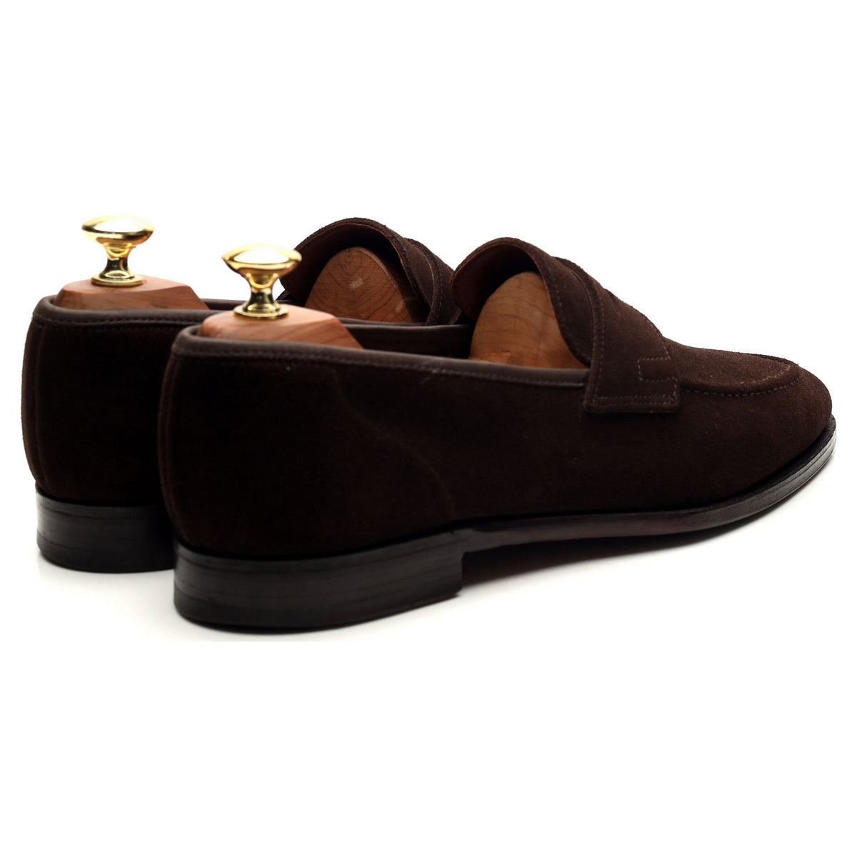 &#39;Teign&#39; Dark Brown Suede Loafers UK 7.5 E